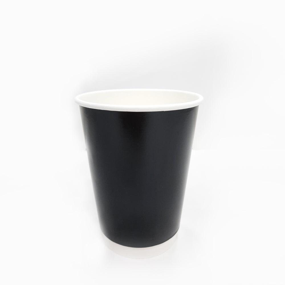 Double Wall Coffee Cup Black Without Lid 50 Pieces