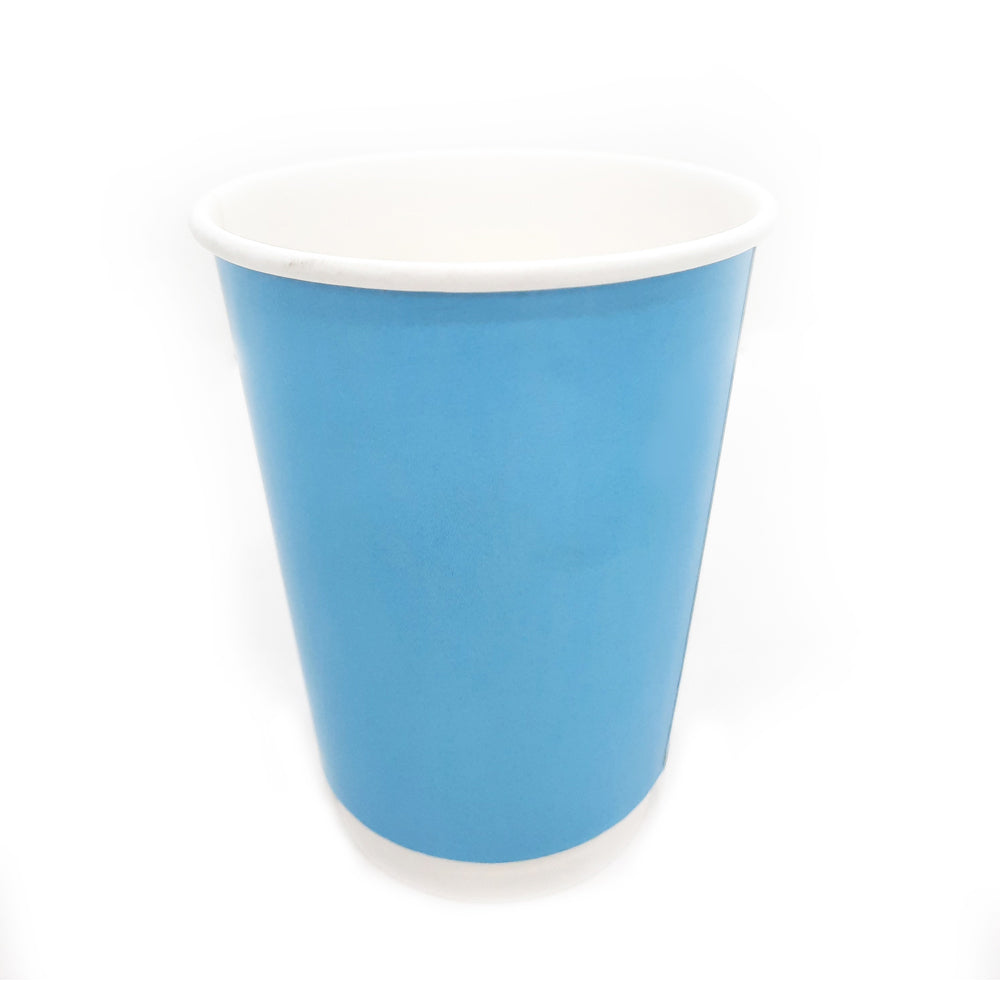 Double Wall Coffee Cup Blue Without Lid 50 Pieces