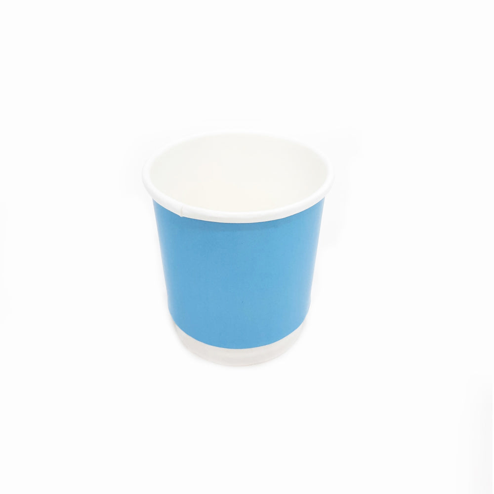 Double Wall Coffee Cup Blue Without Lid 25 Pieces