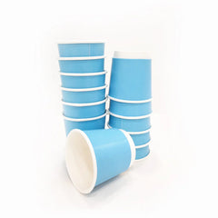 Paper Cup Double Wall – Sky Blue | 4oz, 8oz, 12oz | Eco-Friendly Hot & Cold Drink Cups