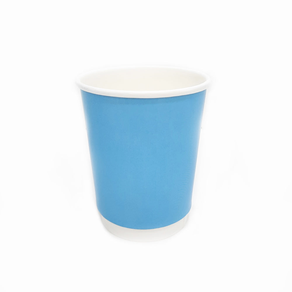 Double Wall Coffee Cup Blue Without Lid 50 Pieces