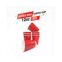 Double Wall Coffee Cup Red Without Lid