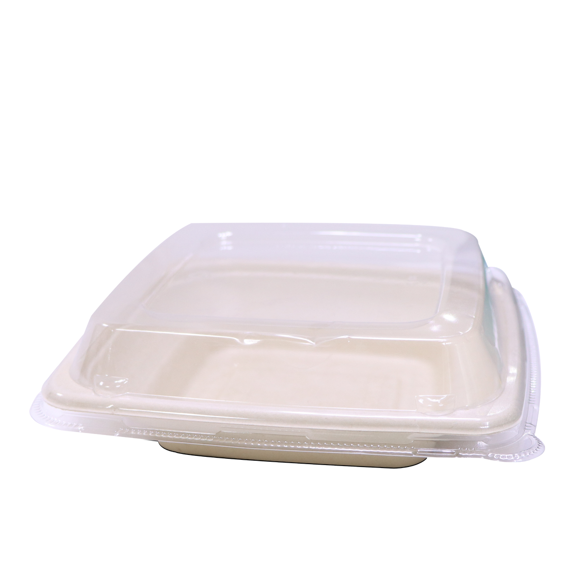 Bagasse Square Deep Containers with PET Lids – EG16 to EG42 | Eco Takeaway Boxes