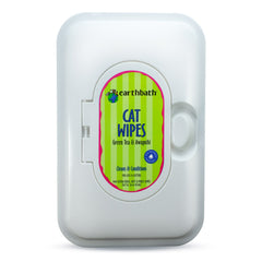 Earthbath® Cat Grooming Wipes with Awapuhi, Green Tea, Cleans & Conditions, 100 ct re-sealable container