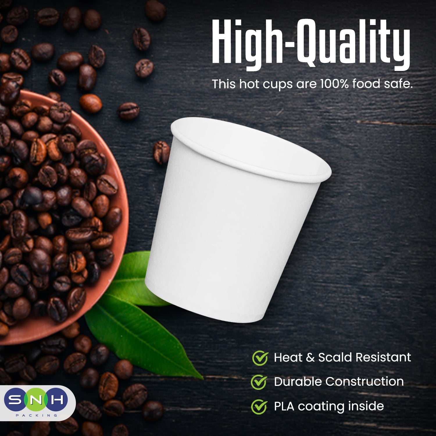 Single Wall Coffee Cup 4 Oz Heavy Duty 1X1000 Pieces