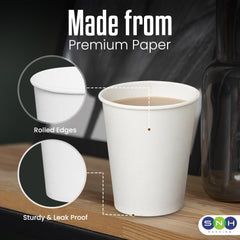 Single Wall Coffee Cup 8 Oz Heavy Duty 1X1000 Pieces