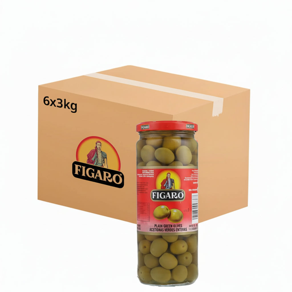 figaro green whole olives  3kg