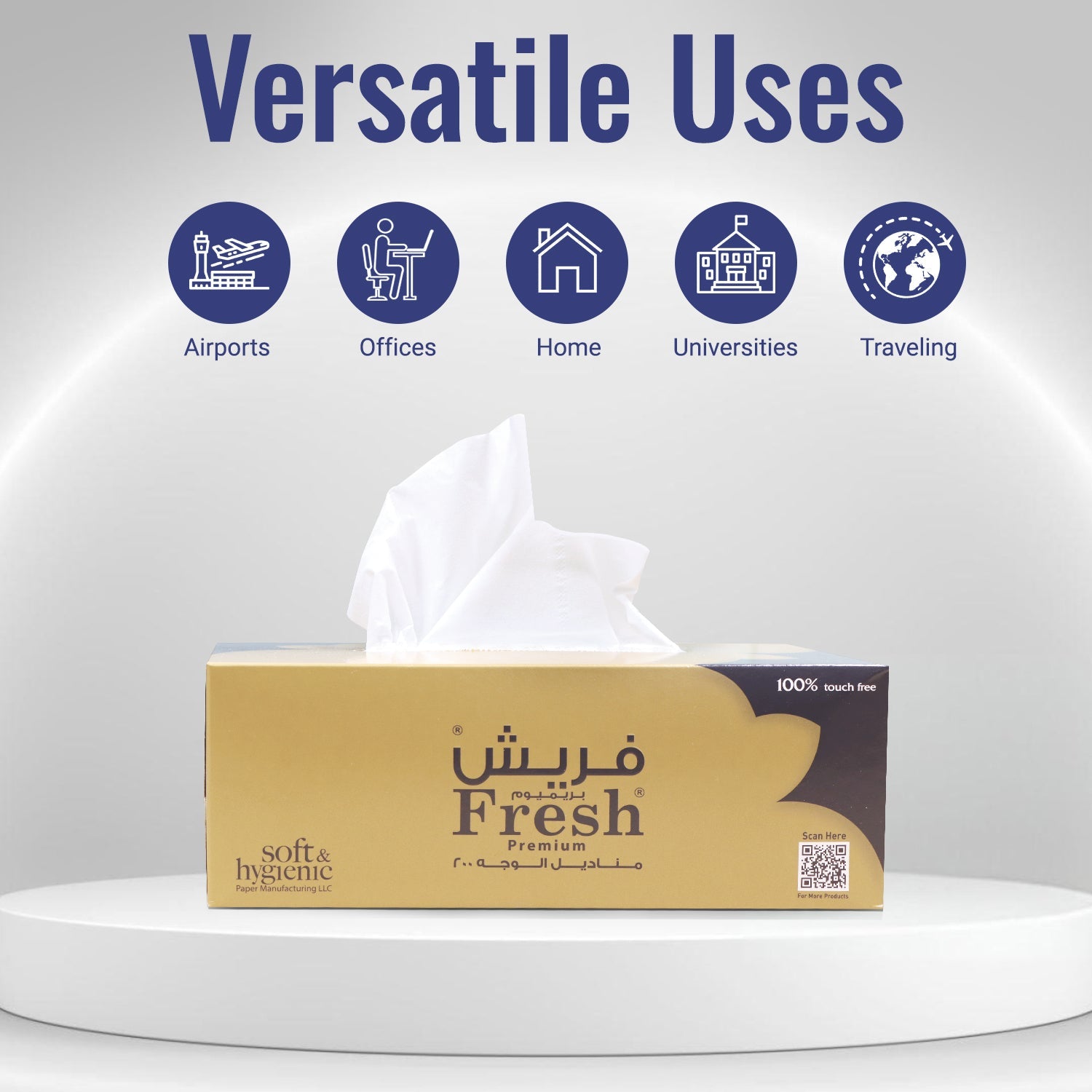 Fresh Facial Tissue 200 Sheet Pack of 10 Pieces