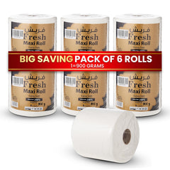 Fresh Maxi Roll 900 Grams 2 Ply Embossed 6 Pieces