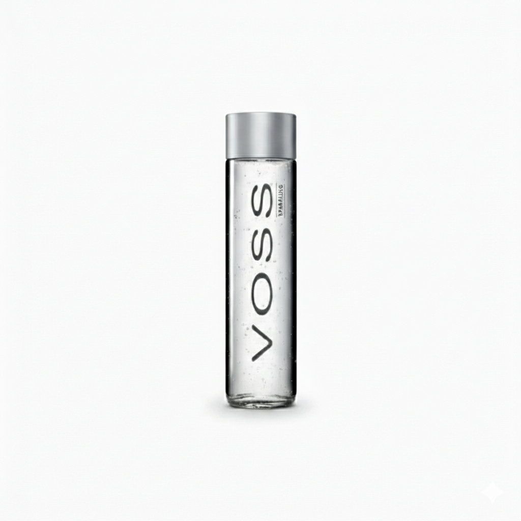 VOSS SPARKLING WATER GLASS BOTTLE 375MLX24PCS