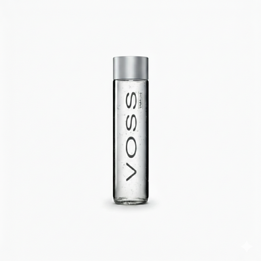 VOSS SPARKLING WATER GLASS BOTTLE 375MLX24PCS