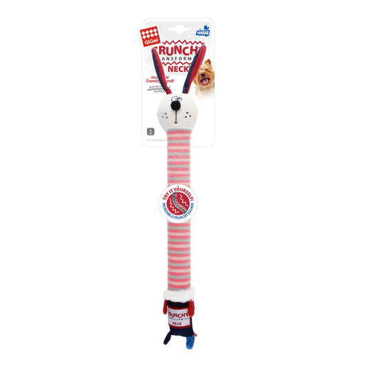 GiGwi Crunchy Neck Plush Friendz Rabbit with Bone & Squeaker (Small)