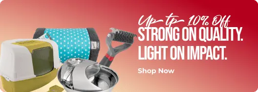 Cleaning tools with promotional text on a red background