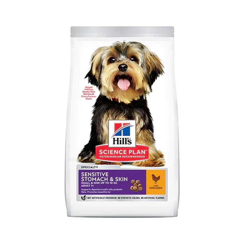 Hill’s Science Plan Sensitive Stomach & Skin Small & Mini Adult Dog Food With Chicken 1.5KG