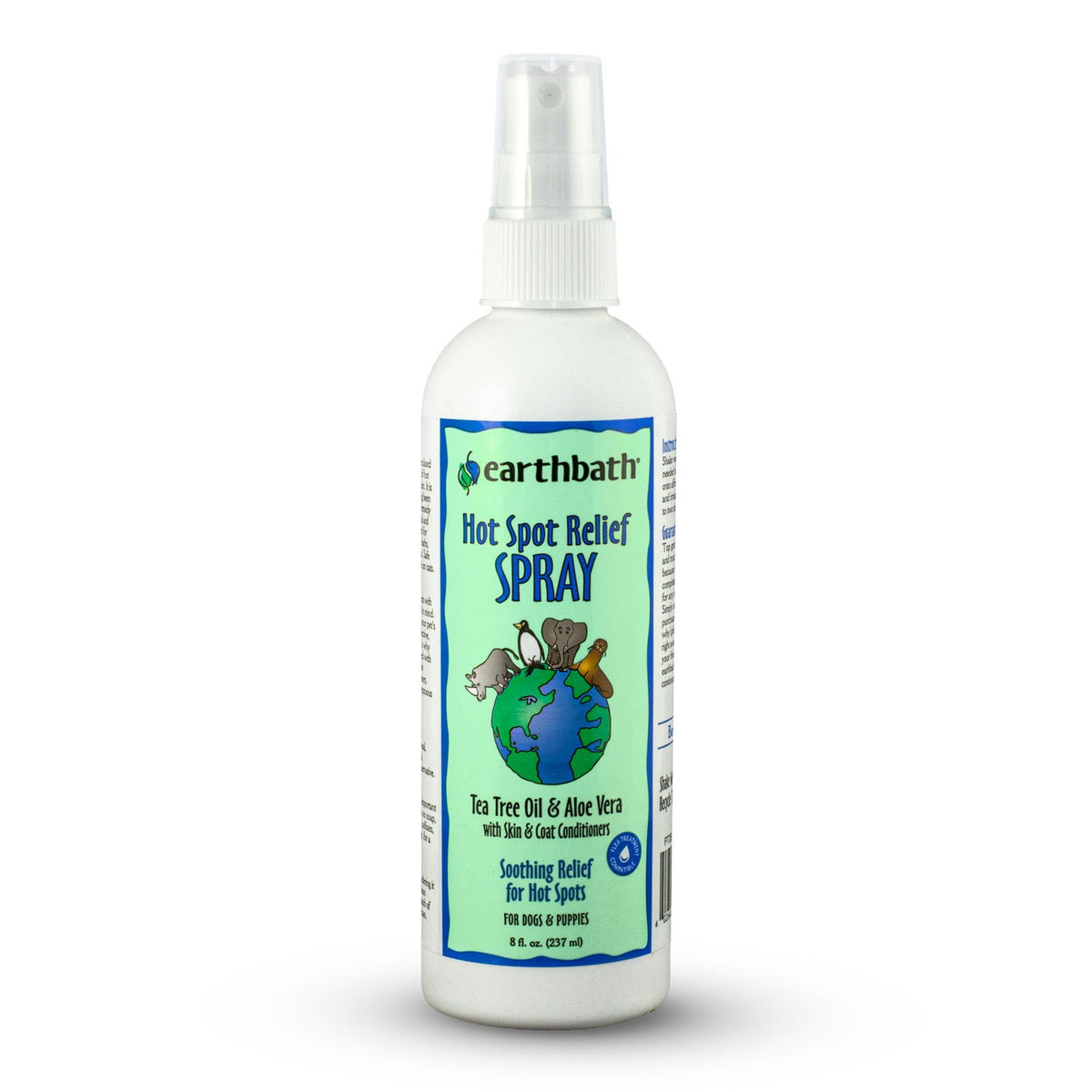 Earthbath® Hot Spot Relief Spray, Tea Tree Oil & Aloe Vera, Made in USA, 8 oz pump spray