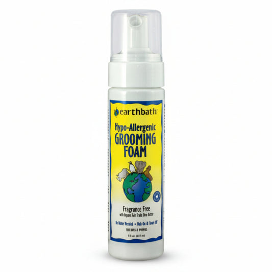 earthbath® Waterless Grooming Foam for Dogs & Puppies, Hypo-Allergenic & Fragrance Free, Made in USA, 8 oz pump