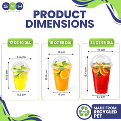 PET Juice Cup 92mm – Disposable Cold Drink Cup