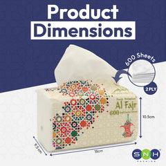 Al Fajr Nylon Tissue 300x2PLY (Total 600 Sheets)  5BXS PKT