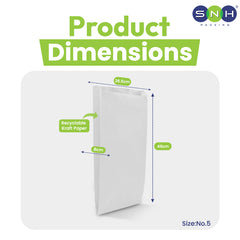 Paper Bags Flat Bottom | 4 KG | Eco-Friendly Takeaway Bags