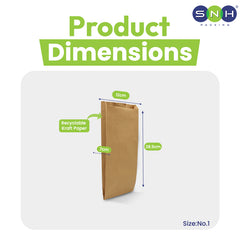 Paper Bags Flat Bottom | 4 KG | Eco-Friendly Takeaway Bags