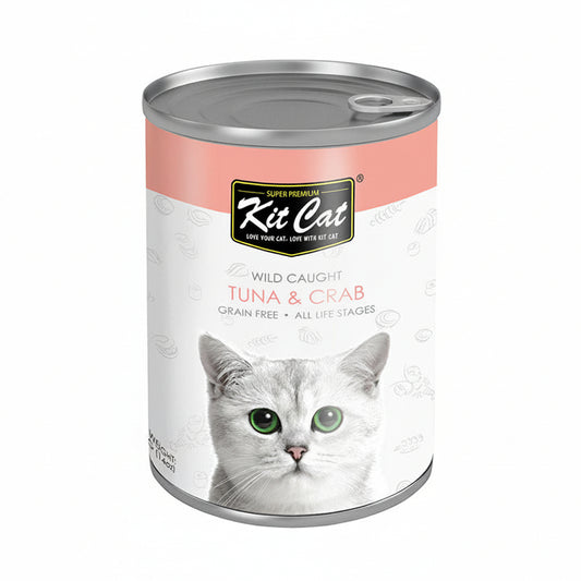 Kit Cat Wild Caught Tuna with Crab Canned Cat Food 400g