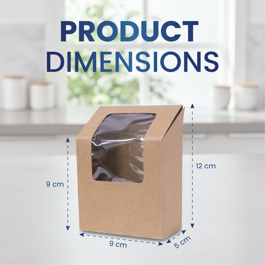 Kraft Wrap Box with Window | Bakery & Takeaway Packaging