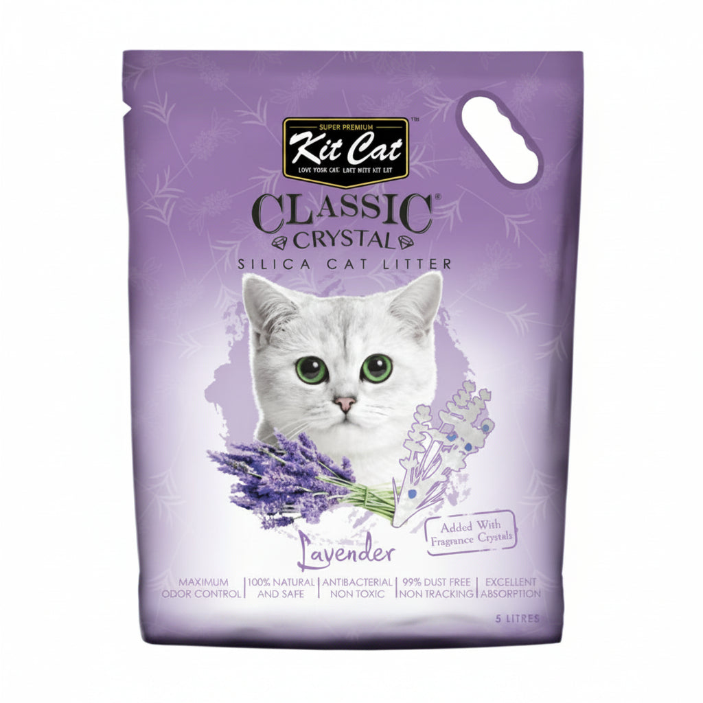 Kit Cat Classic Crystal Cat Litter – Lavender (5 Litres)