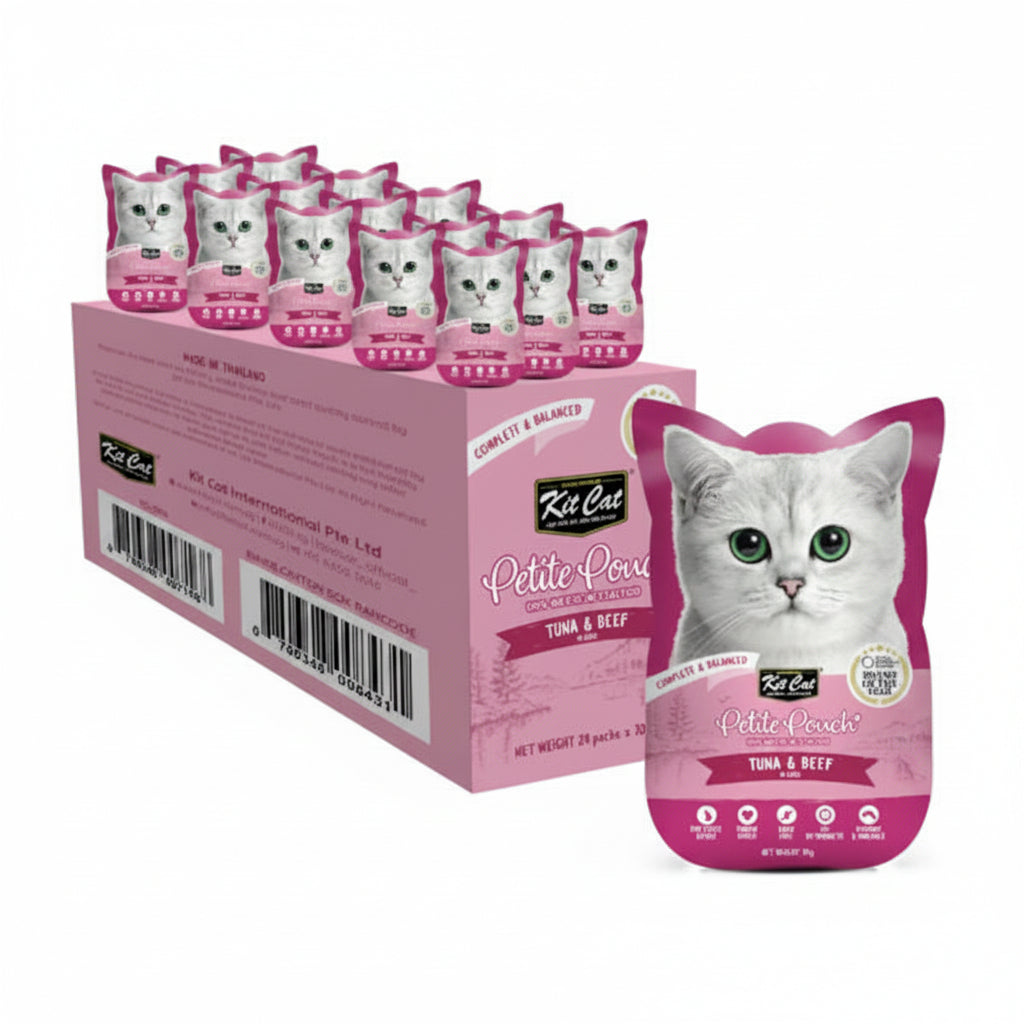 Kit Cat Petite Pouch 70g – Tuna & Beef