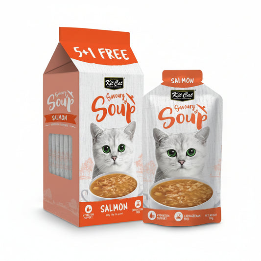 Kit Cat Savoury Soup Salmon 300g ( 6 X 50g )