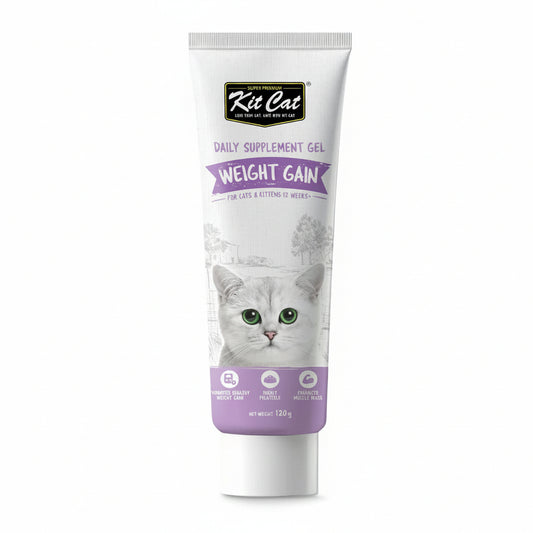 Kit Cat Daily Nutritional Supplement Gel For Cats & Kittens- Weight Gain (120g)