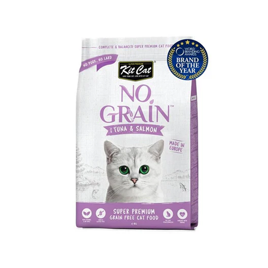 Kit Cat No Grain Tuna & Salmon Super Premium Cat Dry Food 1 KG