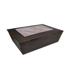 Meal Box With Window Black 20 Pieces