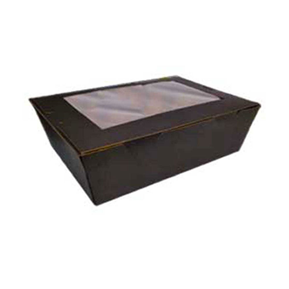 Meal Box With Window Black 20 Pieces