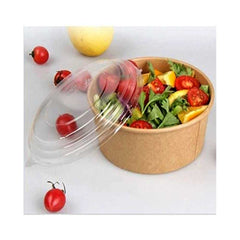 Kraft Salad Bowl With Pet Lid 500ML 1X300 Pieces