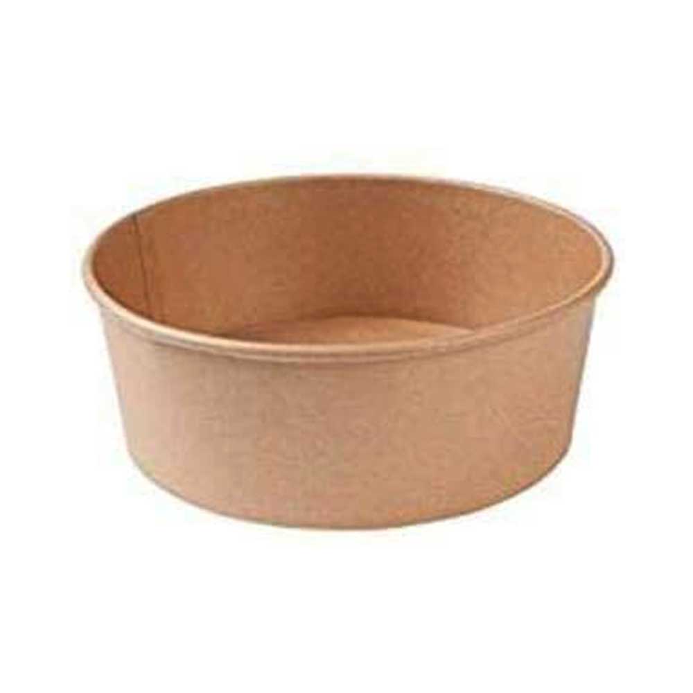 Kraft Salad Bowl With Pet Lid 500ML 1X300 Pieces