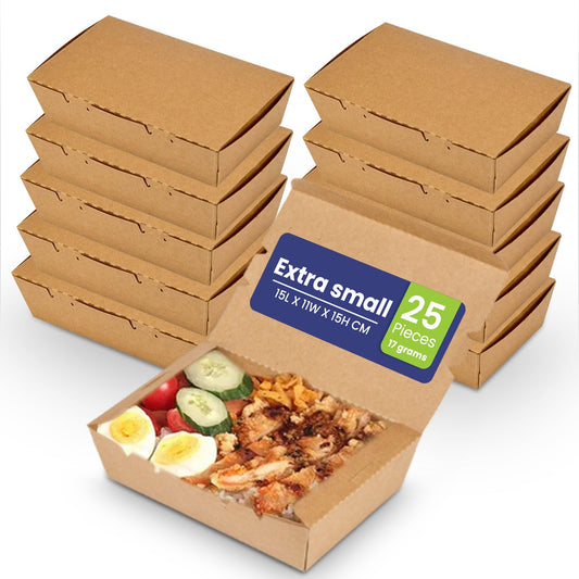 Kraft Lunch Box Without Window 50 Pieces