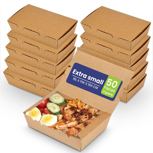 Kraft Lunch Box Without Window 200 Pieces