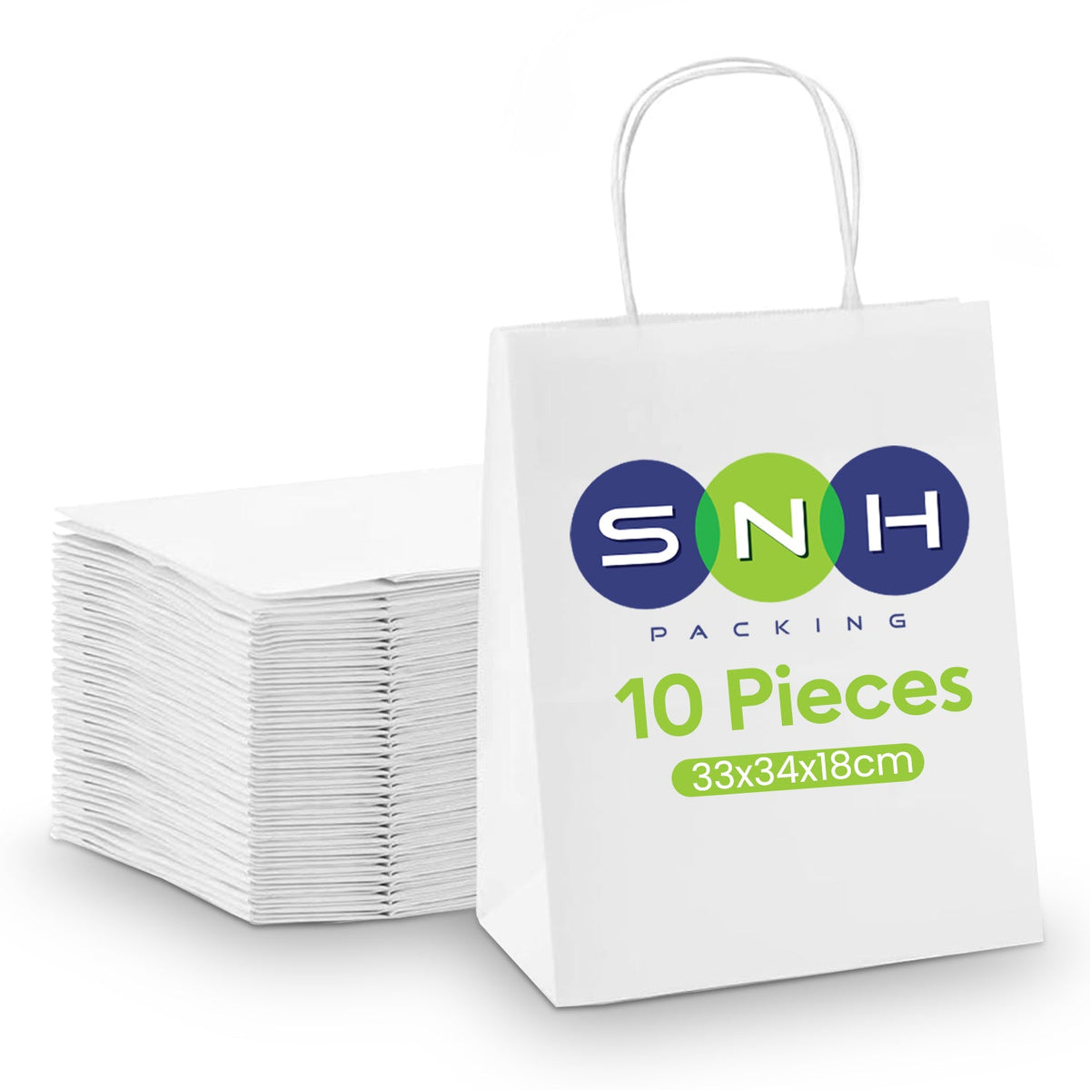 White Paper Bag Twisted Handle