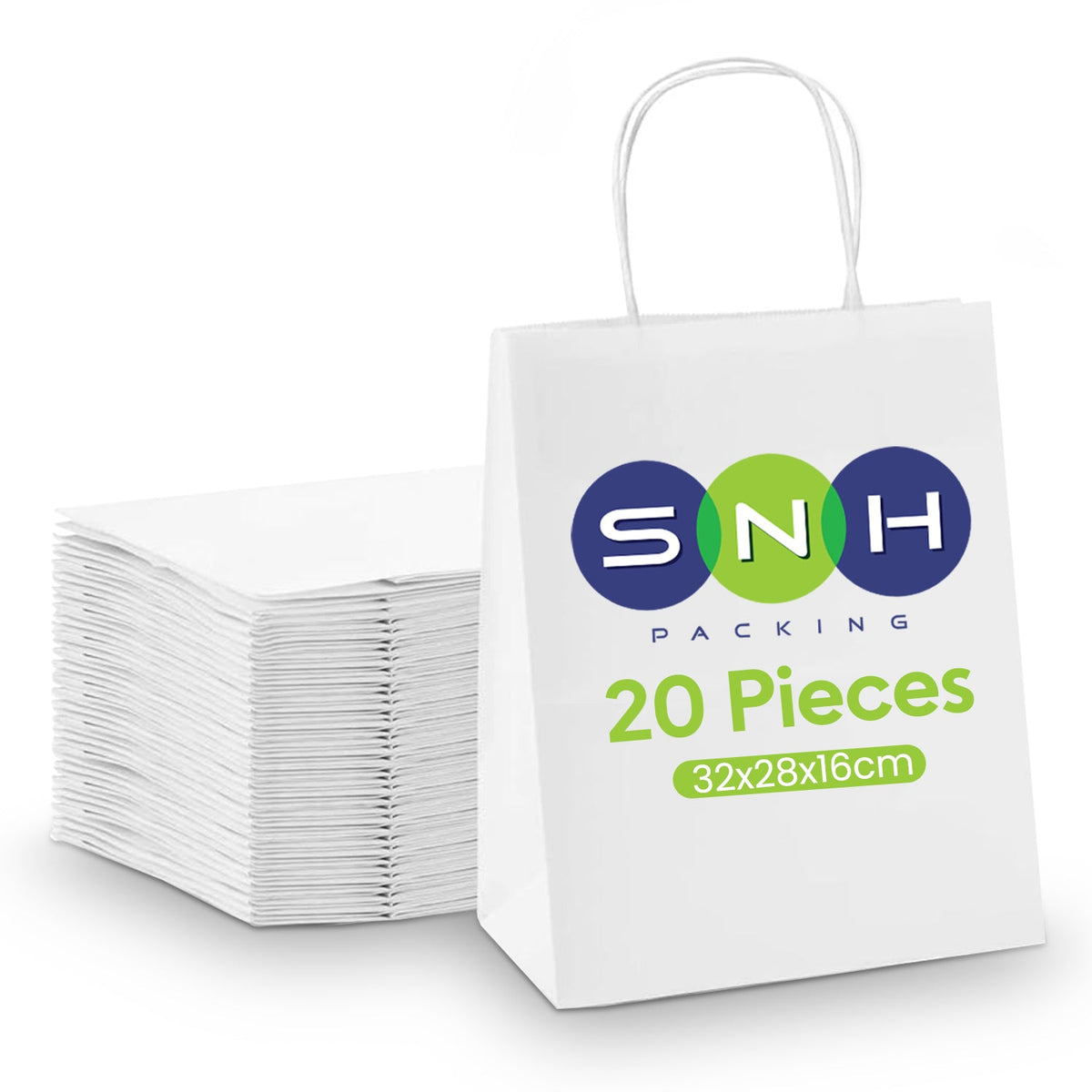 White Paper Bag Twisted Handle 25 Pieces