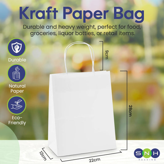 White Paper Bag Twisted Handle