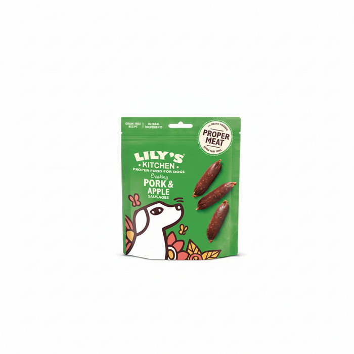 Lily's Kitchen Cracking Pork & Apple Sausages Dog Treats 70G