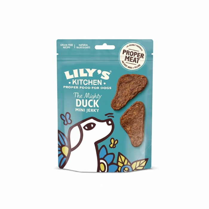 Lily's Kitchen The Mighty Duck Mini Jerky Grain Free Dog Treats 70G