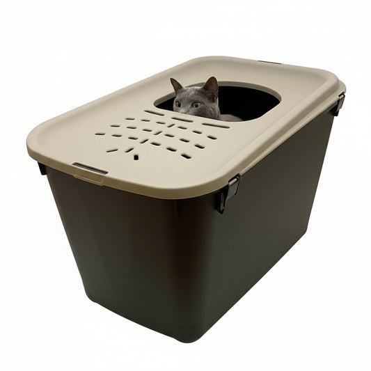 MICIA litter box for cats, Hop-In type with top entry (58x38x40cm)