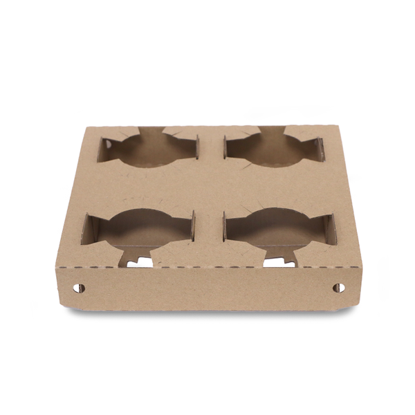 Mighty Drink Tray  E-Flute Brown | Beverage & Food Tray for Cafes