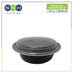 Round Microwave Container 48oz With Lid