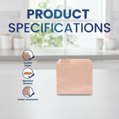 Paper Cookie Pouches – Brown & White | Bakery & Takeaway Packaging