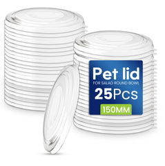 PET Lids for Round Salad Bowls – 150mm & 165mm