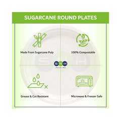 Bio-Degradable Plate 9 Inch 50 Pieces