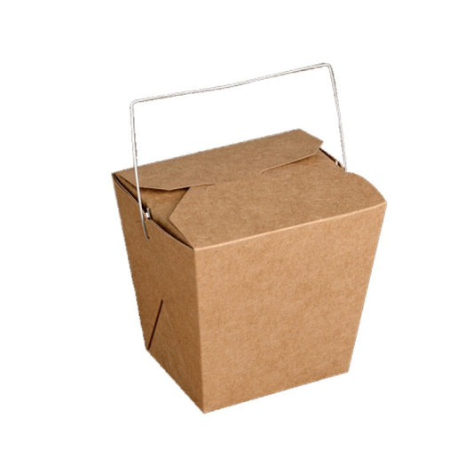 Kraft Paper Noodle Box With Handle 1X100 Pieces - Your One Stop Solution UAE