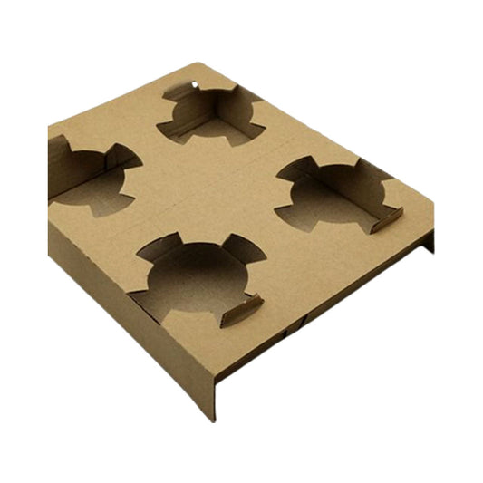 Paper Corrugated 4 Cup Holder Brown 1X300 Pieces - Your One Stop Solution UAE